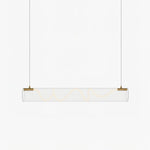 Ripple Linear LED Pendant Light – Modern Minimalist Glass Chandelier for Dining & Kitchen Island