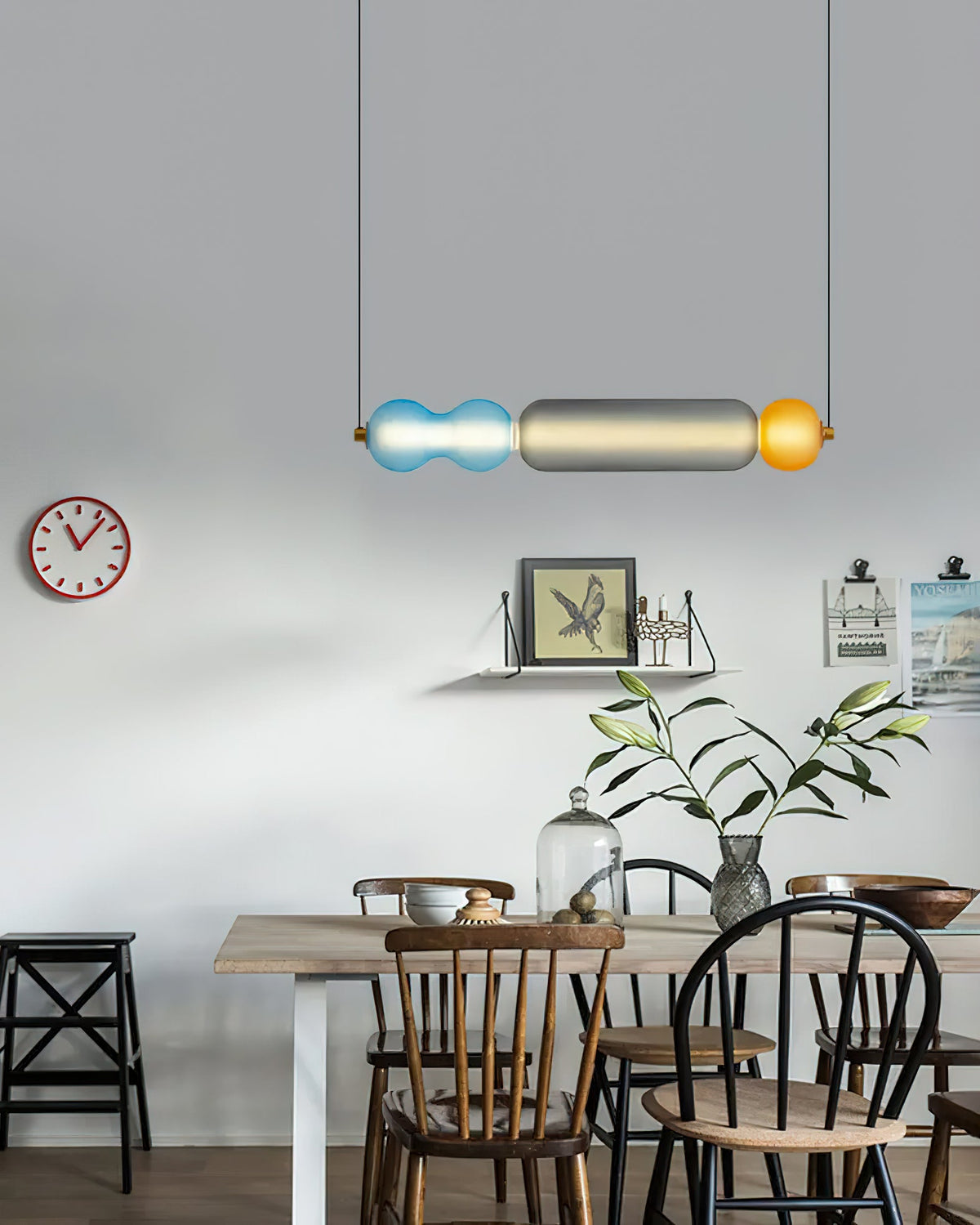 Ripple Glass Pendant Light – Modern LED Hanging Lamp for Dining Room & Living Room