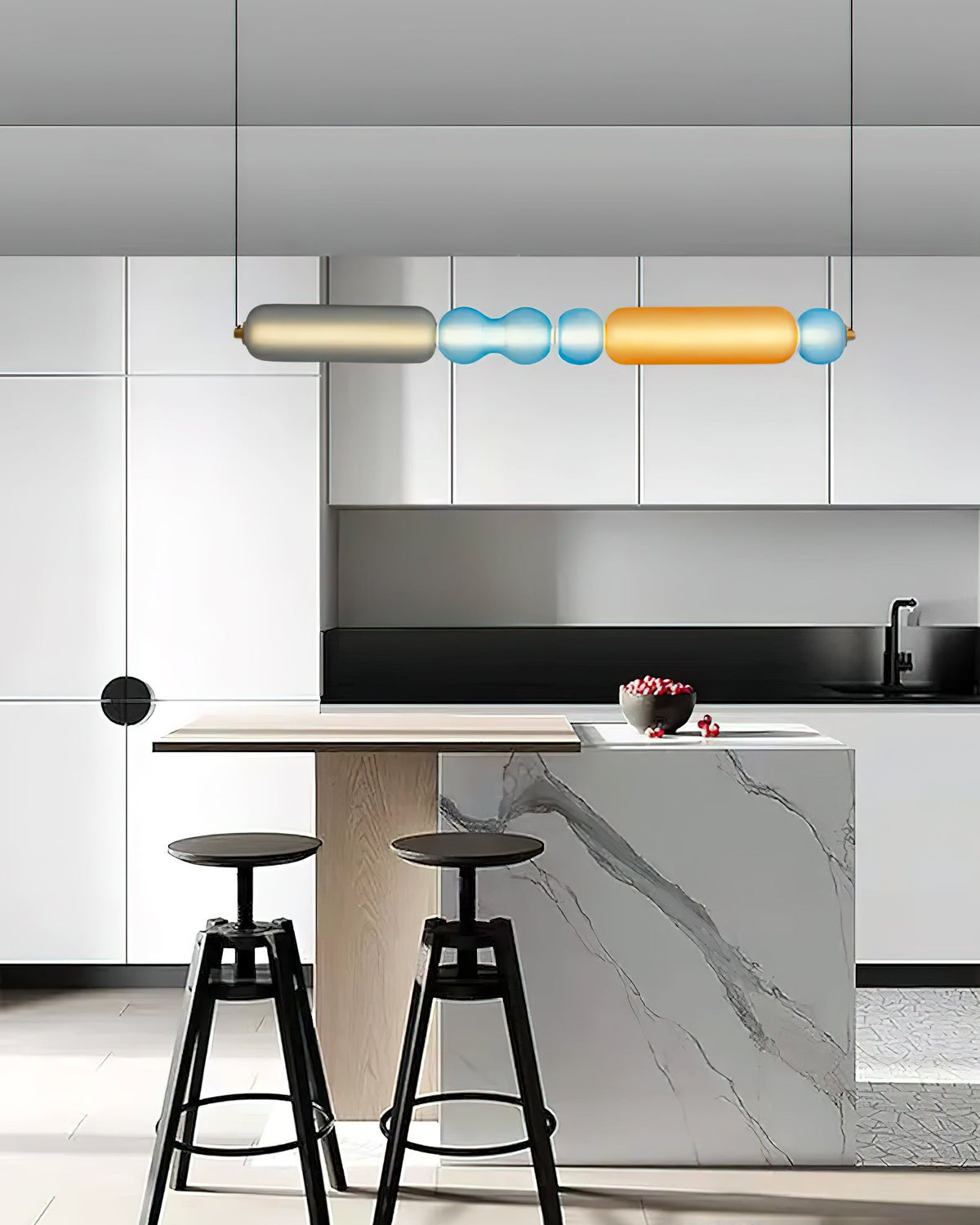 Ripple Glass Pendant Light – Modern LED Hanging Lamp for Dining Room & Living Room
