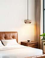 Riva Travertine Pendant Light – Natural Stone Designer Hanging Lamp