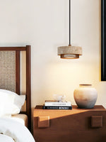 Riva Travertine Pendant Light – Natural Stone Designer Hanging Lamp