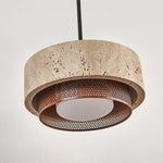 Riva Travertine Pendant Light – Natural Stone Designer Hanging Lamp