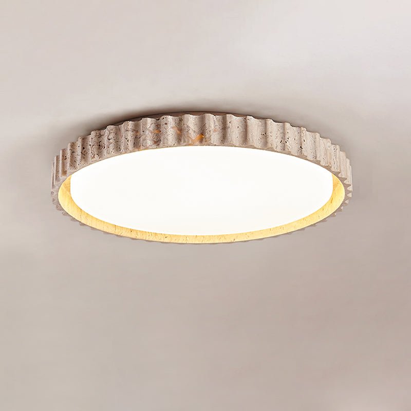 Riva Travertine LED Ceiling Light – Modern Flush Mount for Living Room & Bedroom