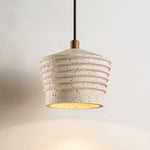 Rivaro Pendant Light in Natural Travertine with Walnut Accents