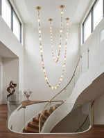 Riviere Glass Chain Chandelier – Modern Linear LED Pendant Light