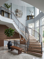 Riviere Glass Chain Chandelier – Modern Linear LED Pendant Light