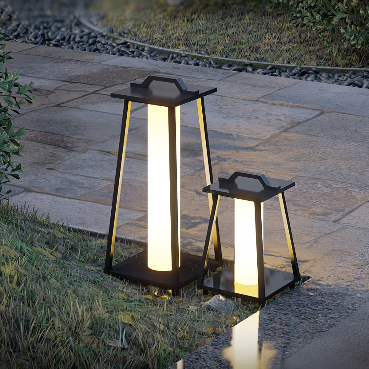 Roam Portable Outdoor Floor Lamp in Stainless Steel, IP65 Rated