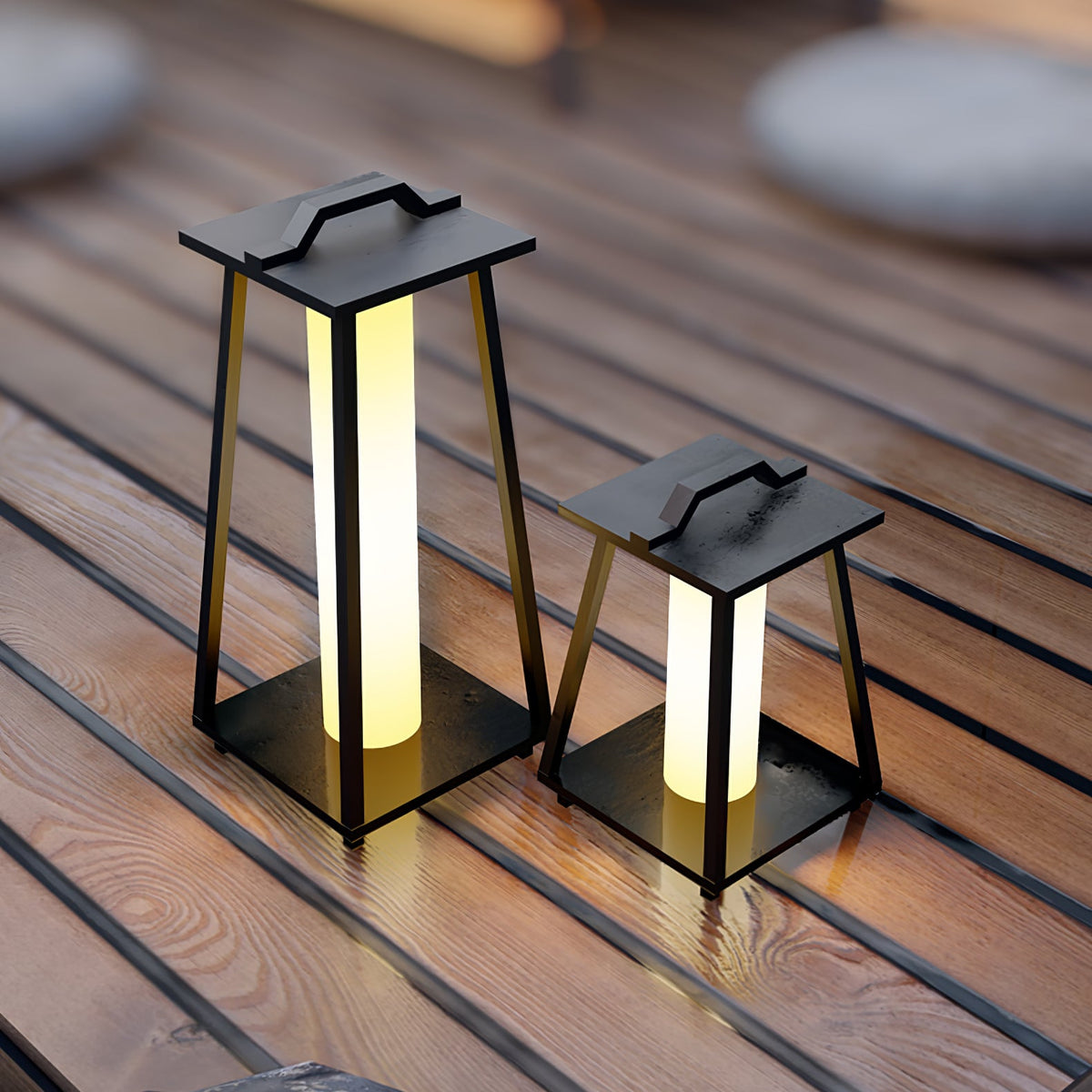 Roam Portable Outdoor Floor Lamp in Stainless Steel, IP65 Rated