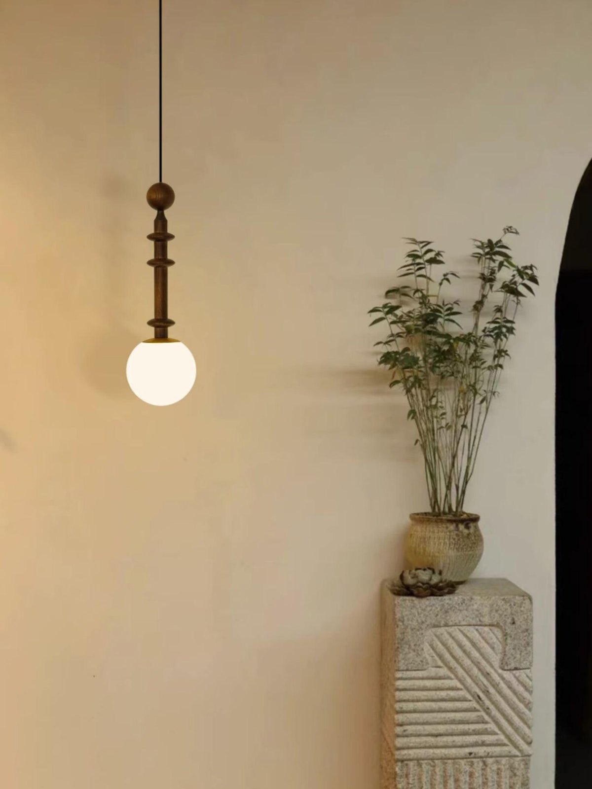 roman-column-pendant-light