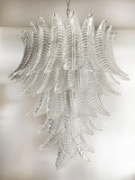 Rosalind Clear Glass Floral Cascade Chandelier for Elegant Interiors