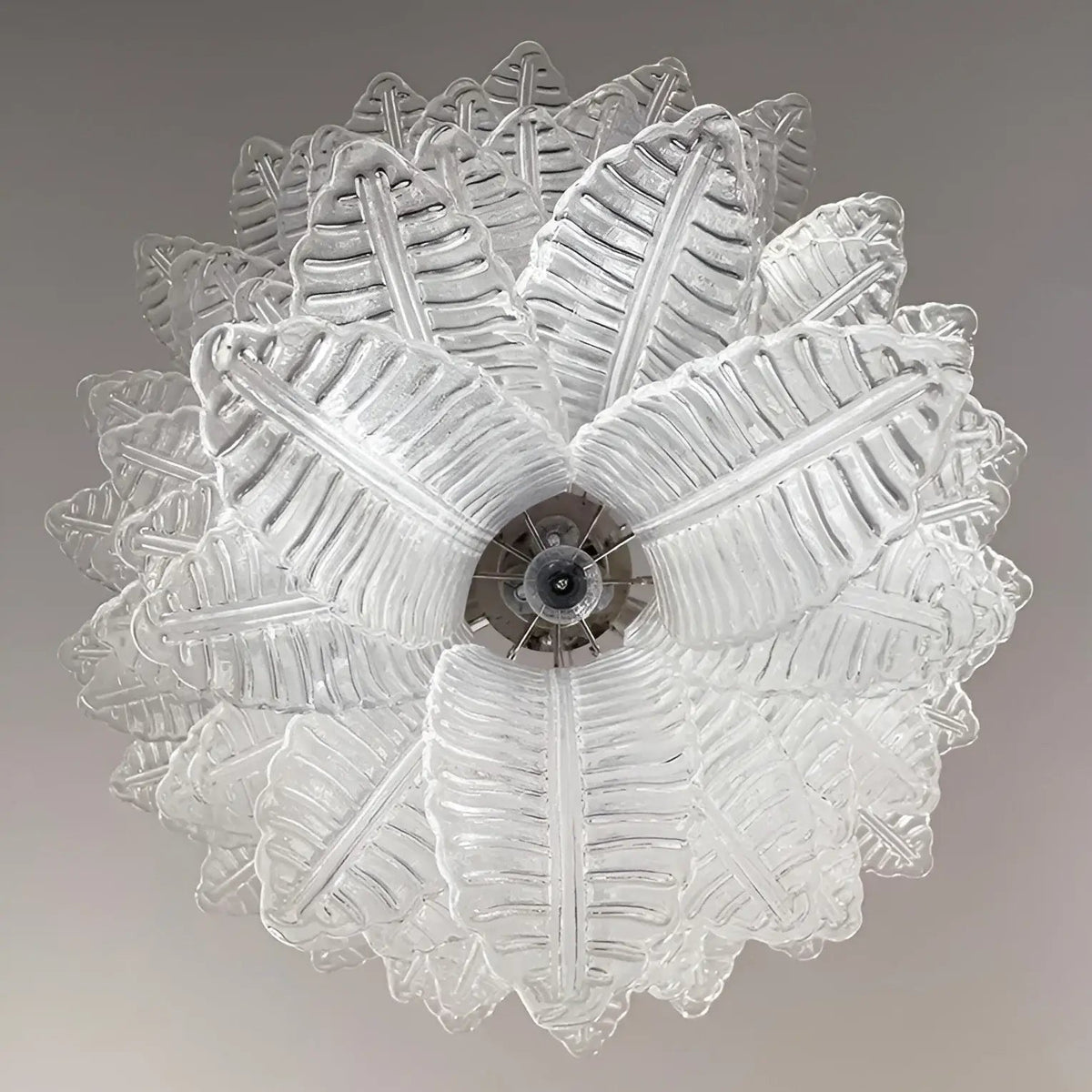 Rosalind Clear Glass Floral Cascade Chandelier for Elegant Interiors