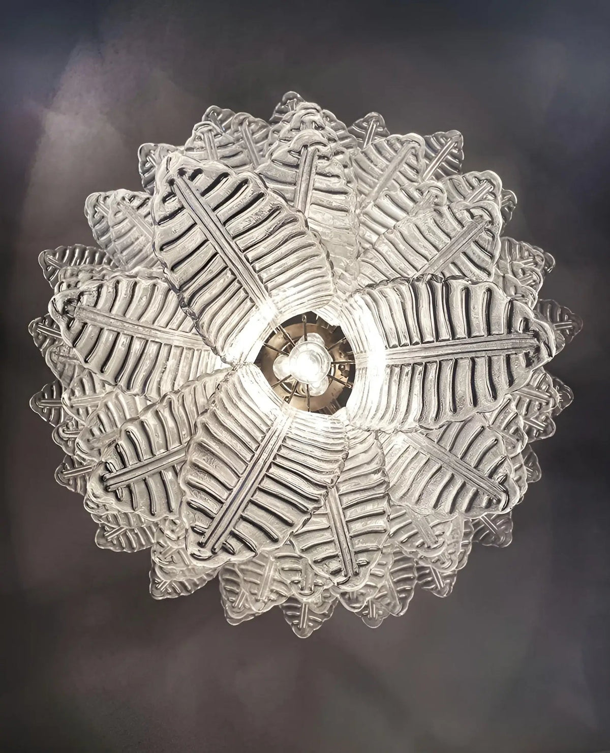Rosalind Clear Glass Floral Cascade Chandelier for Elegant Interiors