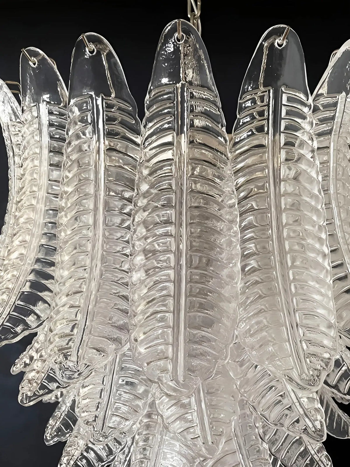 Rosalind Clear Glass Floral Cascade Chandelier for Elegant Interiors