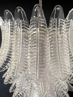 Rosalind Clear Glass Floral Cascade Chandelier for Elegant Interiors