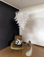 Rosalind Clear Glass Floral Cascade Chandelier for Elegant Interiors