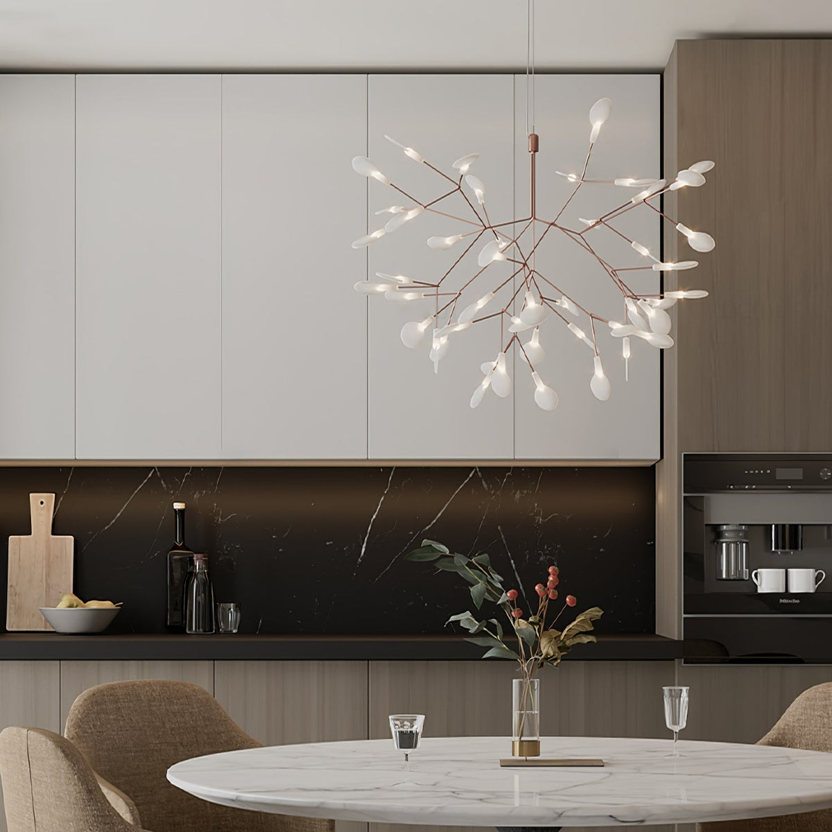 Rose Gold Firefly Led Chandelier