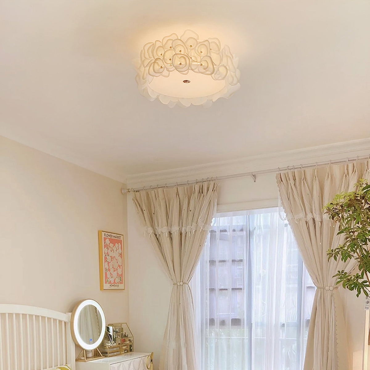 Rose Hydrangea Ceiling Lamp