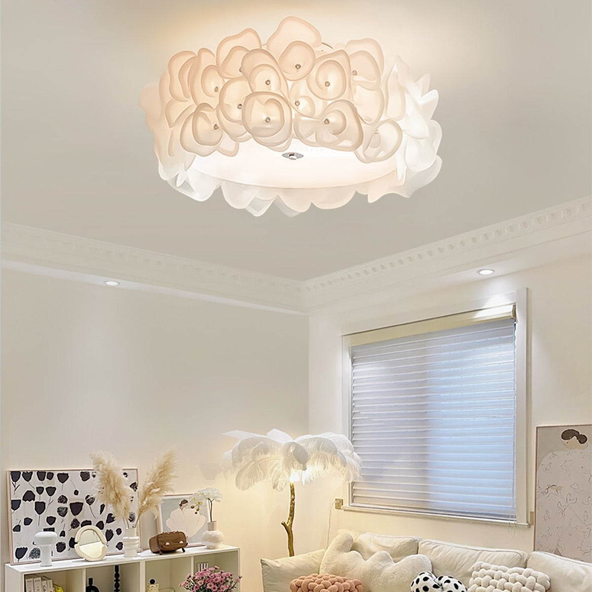 Rose Hydrangea Ceiling Lamp