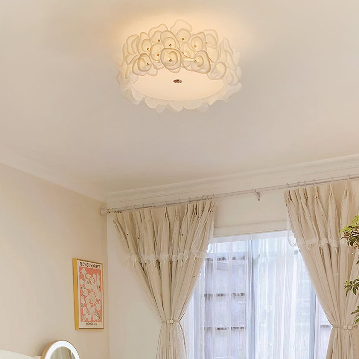 Rose Hydrangea Ceiling Lamp