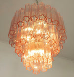 Rose Tubes Glass Chandelier – Handcrafted Murano Glass Pendant Light
