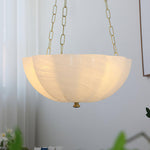 Rosehill Art Deco Chandelier — Gold Iron Frame, White Glass Shade, 3-Light