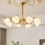 Rosemarie Bloom Chandelier – Hand-Blown Glass & Pearl Luxury Pendant Light