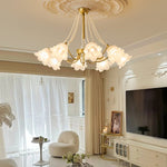 Rosemarie Bloom Chandelier – Hand-Blown Glass & Pearl Luxury Pendant Light