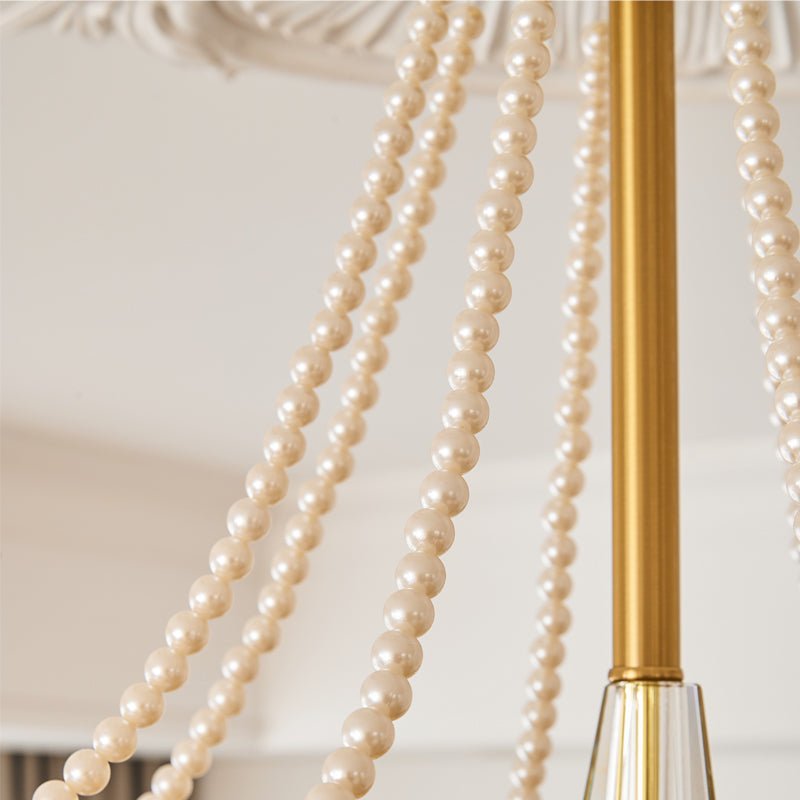 Rosemarie Bloom Chandelier – Hand-Blown Glass & Pearl Luxury Pendant Light