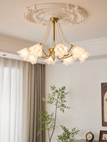 Rosemarie Bloom Chandelier – Hand-Blown Glass & Pearl Luxury Pendant Light