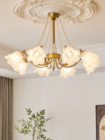 Rosemarie Bloom Chandelier – Hand-Blown Glass & Pearl Luxury Pendant Light
