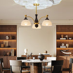 Rosetta Chandelier — Modern Brass and Glass Pendant Light for Dining Room and Living Room