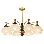 Rosetta Chandelier — Modern Brass and Glass Pendant Light for Dining Room and Living Room