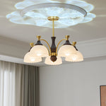 Rosetta Chandelier — Modern Brass and Glass Pendant Light for Dining Room and Living Room