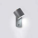 Cylinder Rechargeable Wall Sconce with 350° Rotation and Touch Dimmer