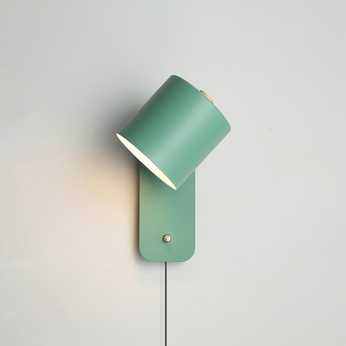 Rotatable Cylinder Plug In Wall Lamp