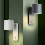 Rotatable Cylinder Plug In Wall Lamp