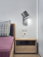 Rotatable Cylinder Plug In Wall Lamp
