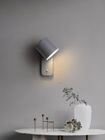 Rotatable Cylinder Plug In Wall Lamp