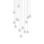 Crystal Ball Pendant Light – Chrome & Clear Glass Chandelier