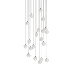 Crystal Ball Pendant Light – Chrome & Clear Glass Chandelier