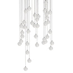 Crystal Ball Pendant Light – Chrome & Clear Glass Chandelier