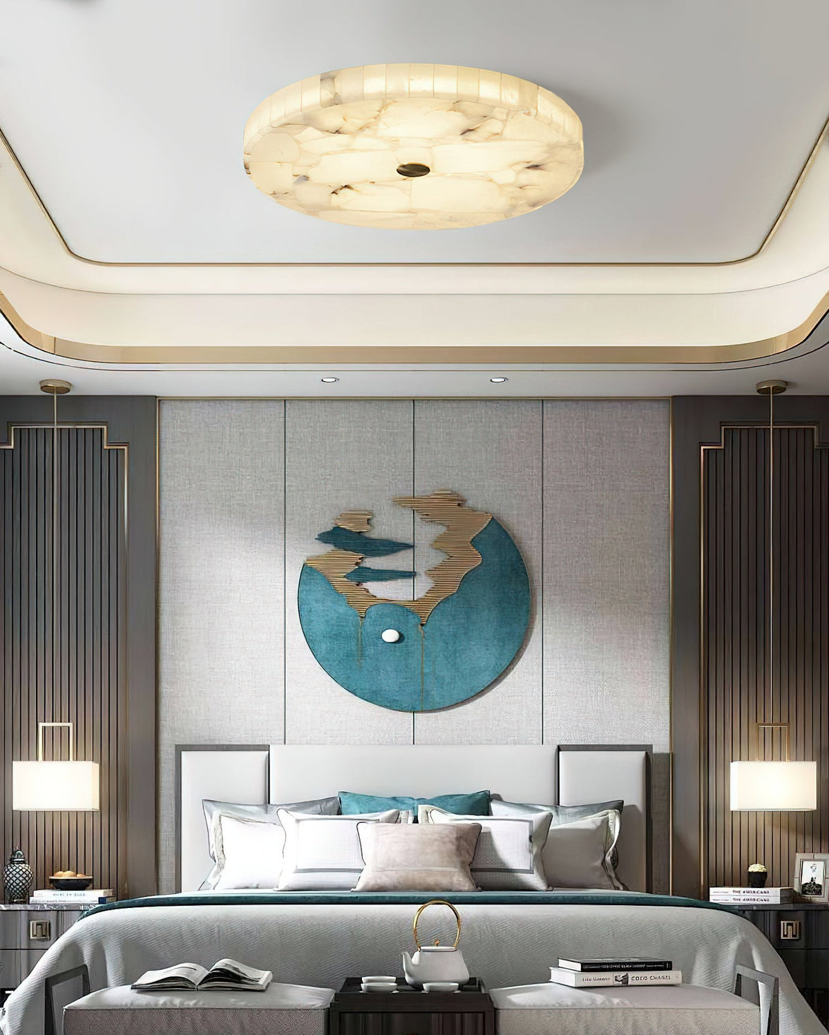 round-mosaic-alabaster-ceiling-lamp