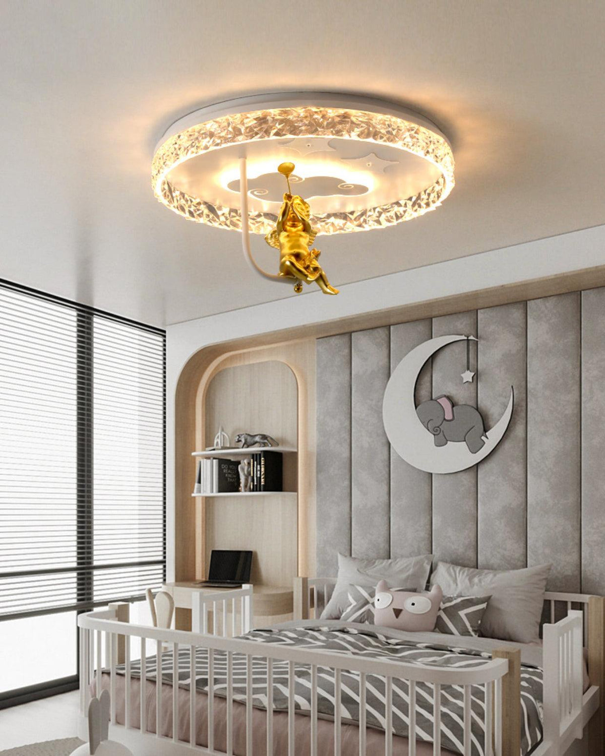 Round Carousel Childrens Ceiling Lamp
