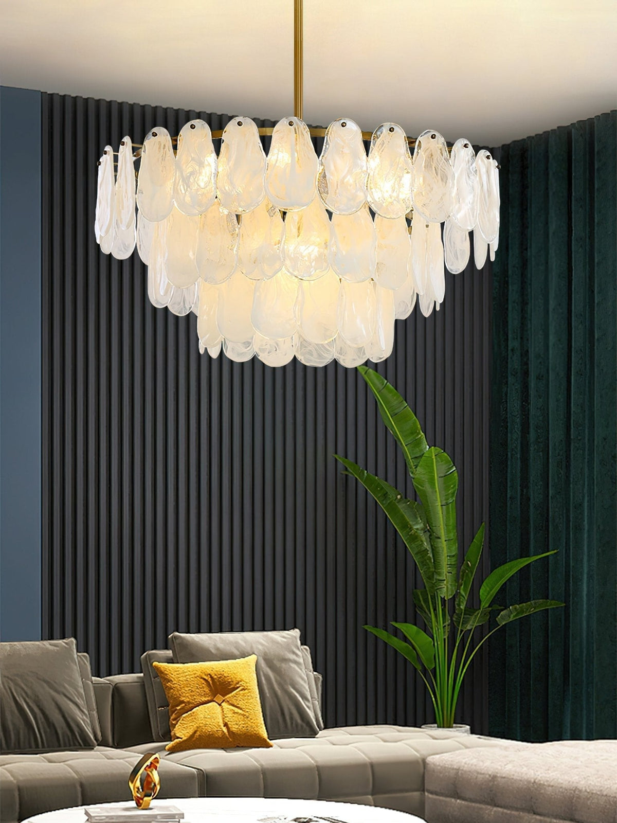 Round Cloud Glass Pendant Light
