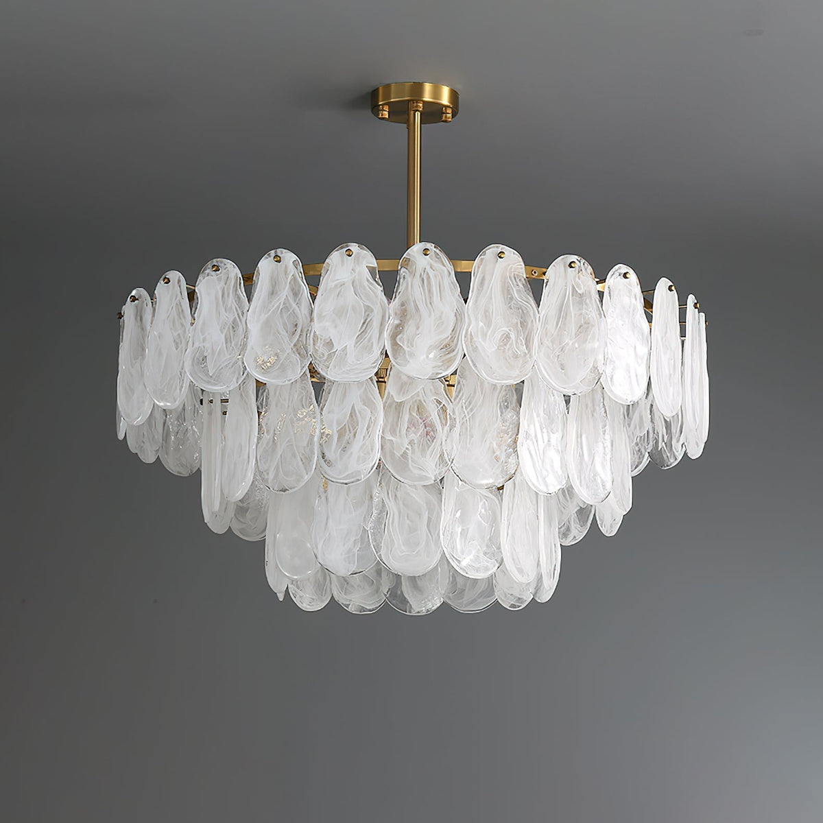 Round Cloud Glass Pendant Light