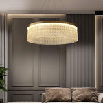 Round Halo Crystal Chandelier