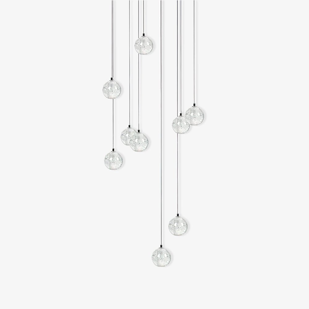 Crystal Ball Pendant Light – Chrome & Clear Glass Chandelier