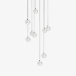 Crystal Ball Pendant Light – Chrome & Clear Glass Chandelier