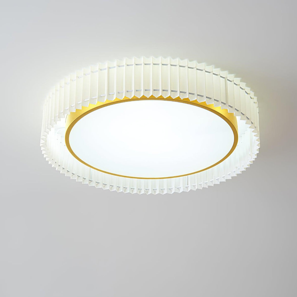 Round Pleated Ceiling Lamp