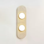 Rounded Travertine Wall Sconce